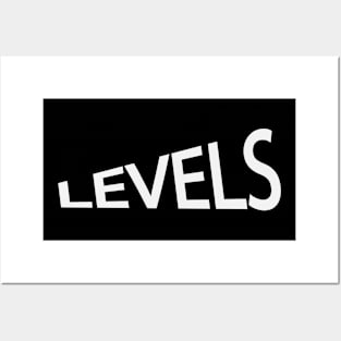 Levels artistic text design Posters and Art